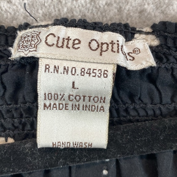 Cute Options boho milkmaid midi dress made in India L dot embroidered cotton - Picture 6 of 12